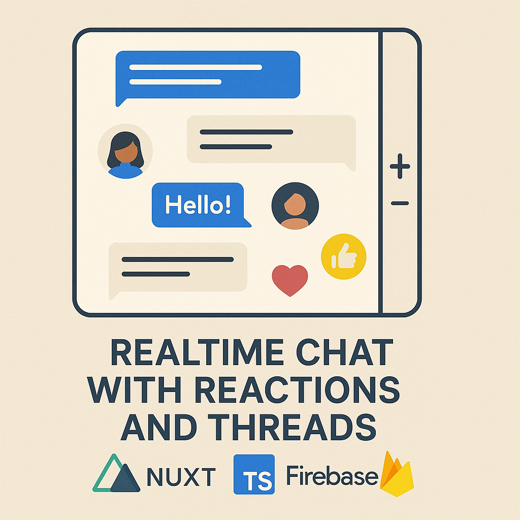 Real‑Time Chat with Reactions and Threads in Nuxt 4 + TypeScript + Firebase